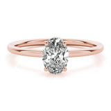 Opulent Sidestone Oval Diamond Engagement Ring — 9K/18K Gold & Platinum