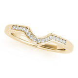 Curved Half Eternity Ring in Gold & Platinum