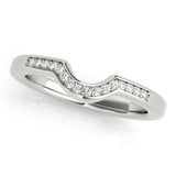 Curved Half Eternity Ring in Gold & Platinum
