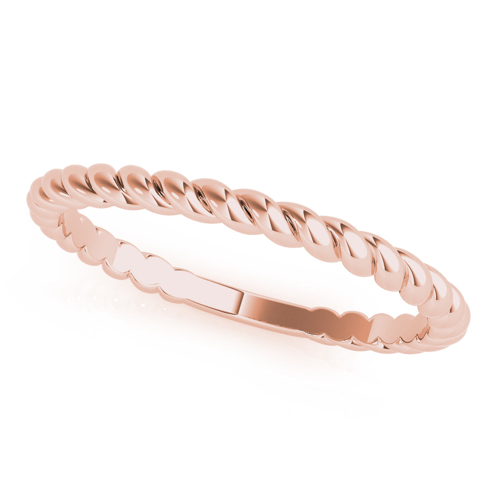 Twisting Wedding Gold Band