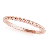 Twisting Wedding Gold Band