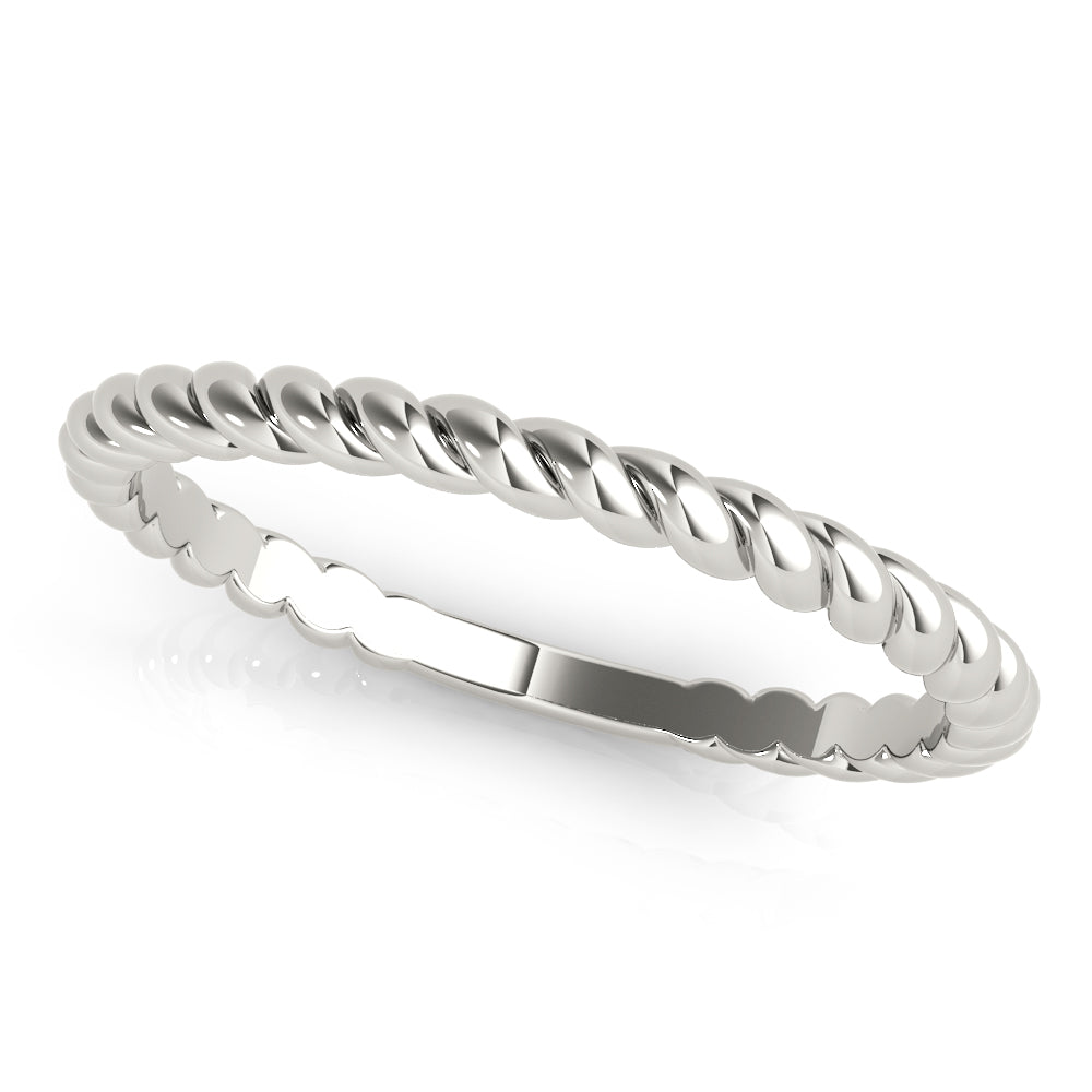 Twisting Wedding Gold Band