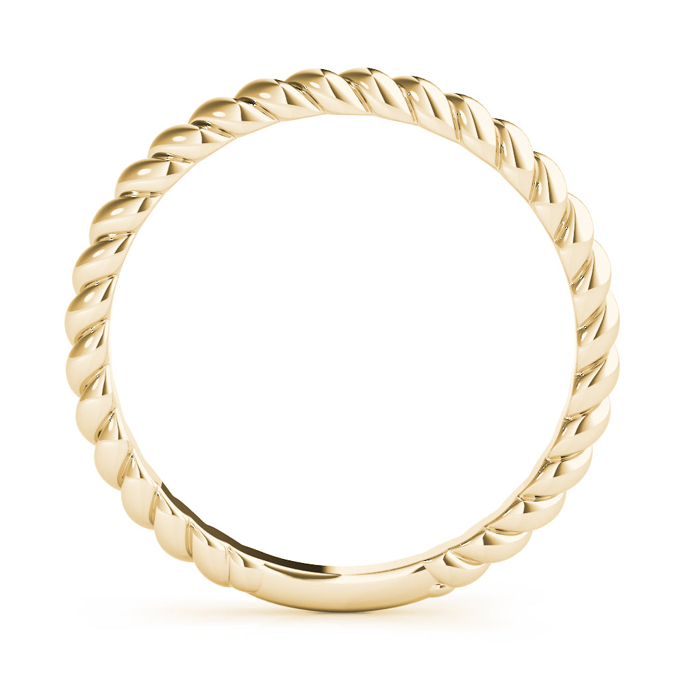 Twisting Wedding Gold Band