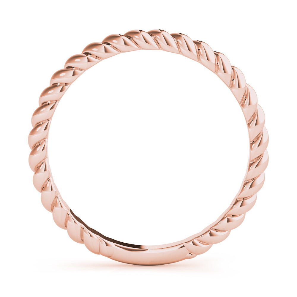 Twisting Wedding Gold Band