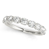 Bar Set Half Eternity Ring in Gold & Platinum