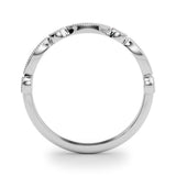 Vintage Inspired Milgrain Half Eternity Ring in Gold & Platinum