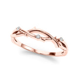 Nature Inspired Twisting Half Eternity Ring in Gold & Platinum