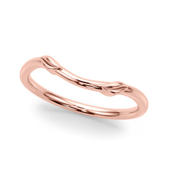 Nature-Inspired Curved Wedding Gold Band