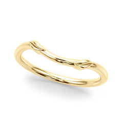 Nature-Inspired Curved Wedding Gold Band