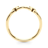 Nature-Inspired Curved Wedding Gold Band