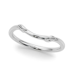 Nature-Inspired Curved Wedding Gold Band