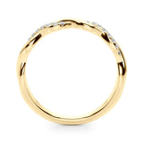 Twisting Half Eternity Ring in Gold & Platinum