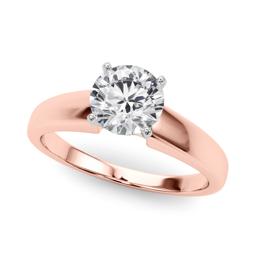 Iconic Remount Round Diamond Engagement Ring — 9K/18K Gold & Platinum