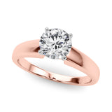 Iconic Remount Round Diamond Engagement Ring — 9K/18K Gold & Platinum