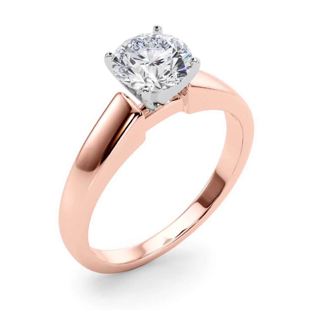 Iconic Remount Round Diamond Engagement Ring — 9K/18K Gold & Platinum