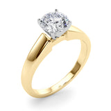 Iconic Remount Round Diamond Engagement Ring — 9K/18K Gold & Platinum