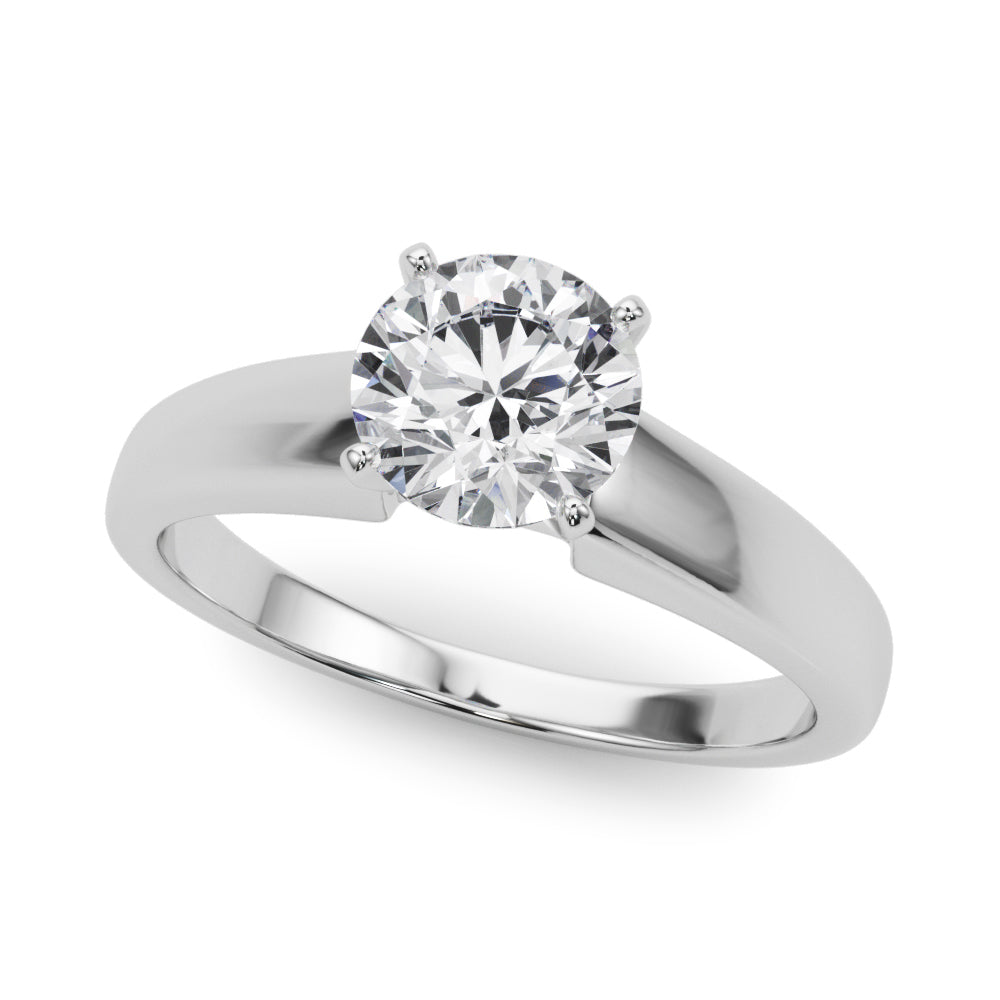 Iconic Remount Round Diamond Engagement Ring — 9K/18K Gold & Platinum