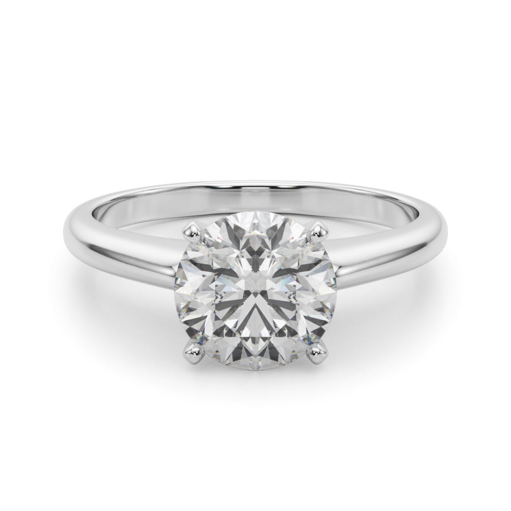 Cherished Remount Ring Round Diamond Engagement Ring — 9K/18K Gold & Platinum