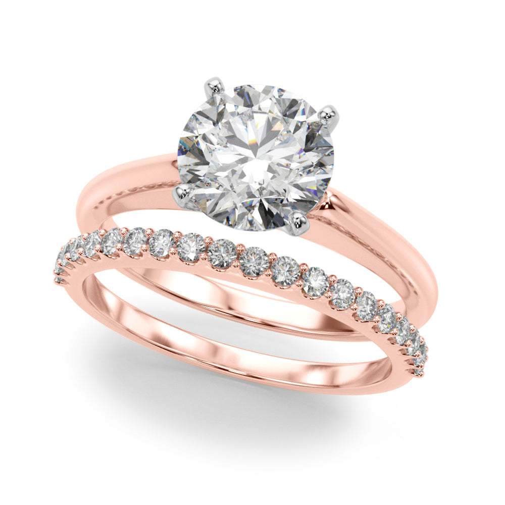 Cherished Remount Ring Round Diamond Engagement Ring — 9K/18K Gold & Platinum