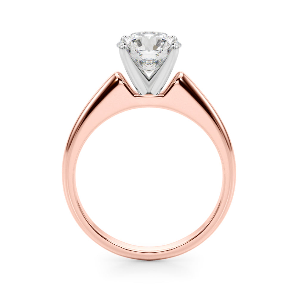 Cherished Remount Ring Round Diamond Engagement Ring — 9K/18K Gold & Platinum