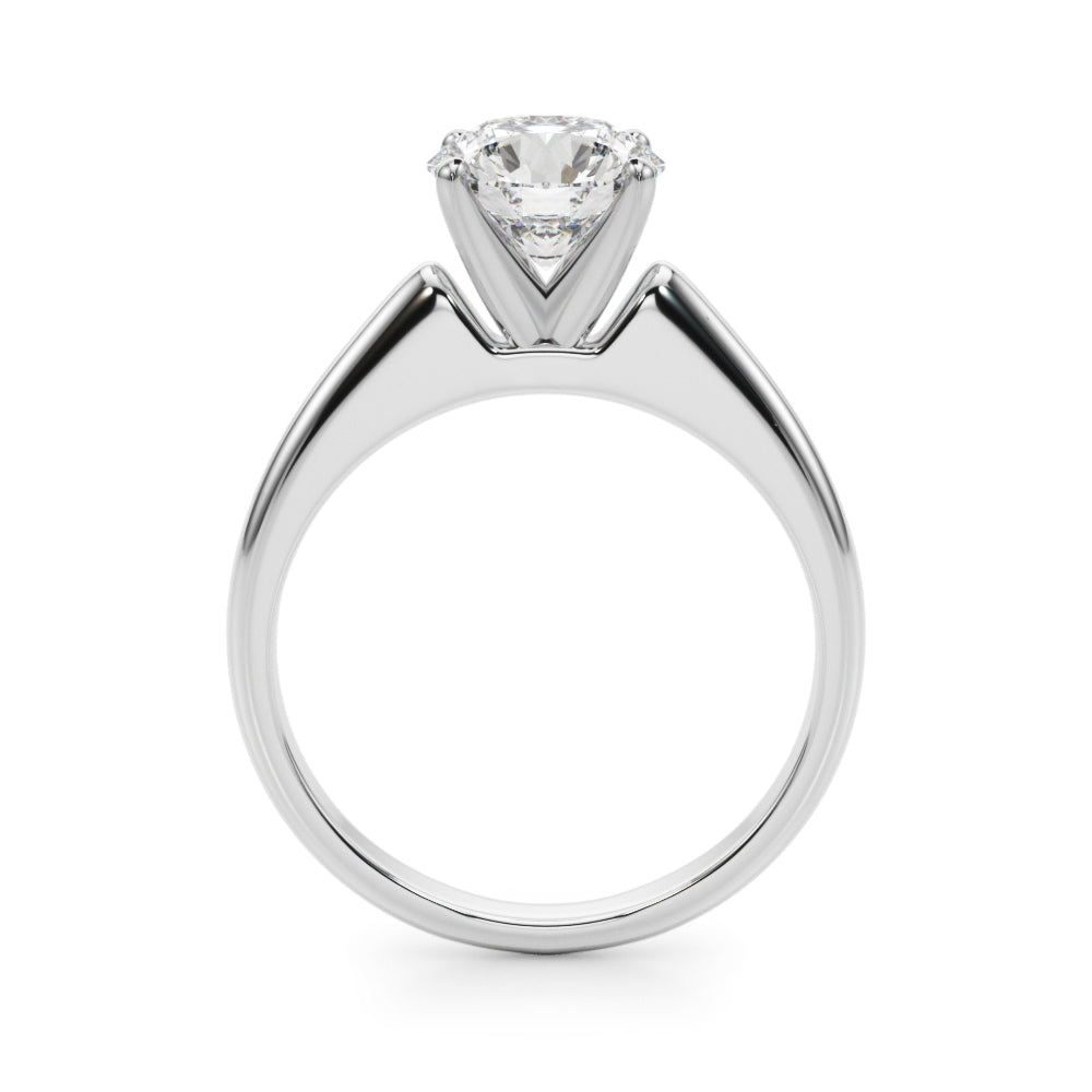 Cherished Remount Ring Round Diamond Engagement Ring — 9K/18K Gold & Platinum