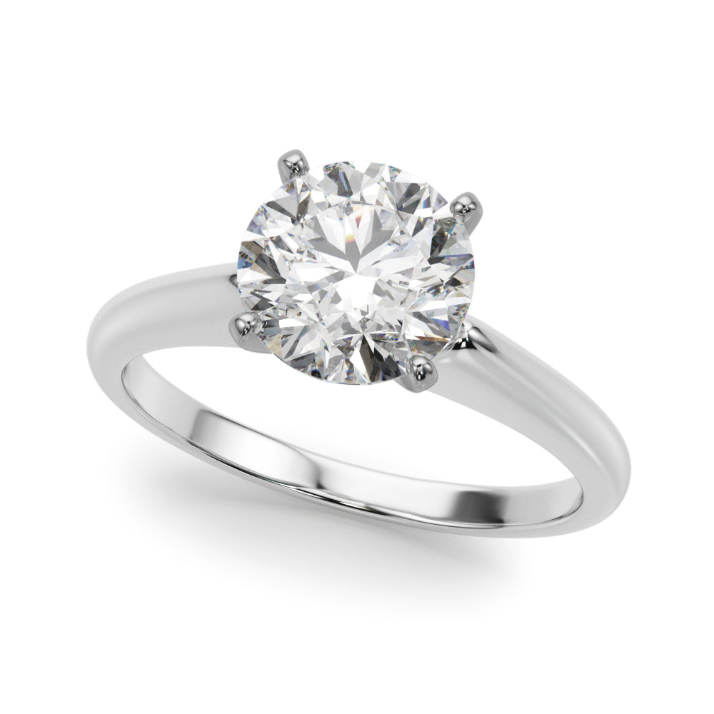 Cherished Remount Ring Round Diamond Engagement Ring — 9K/18K Gold & Platinum
