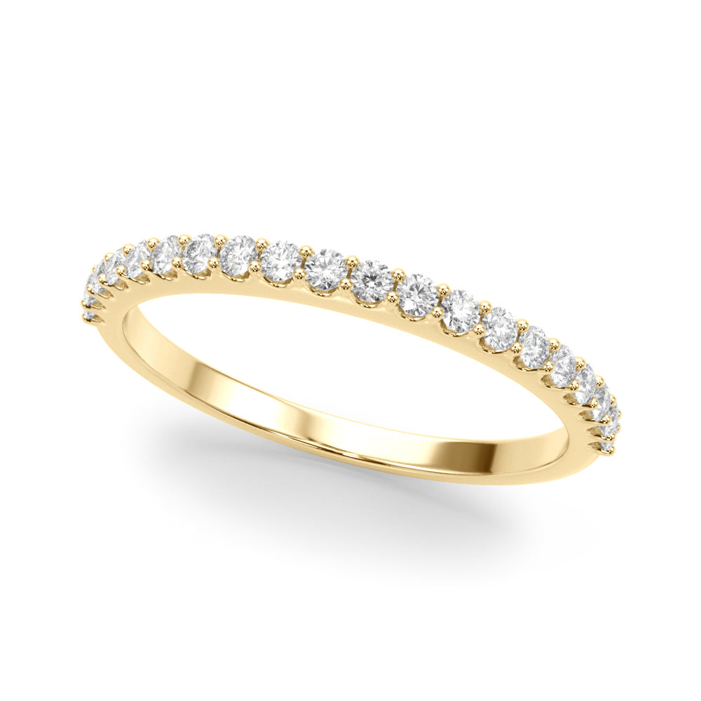 Prong Set Half Eternity Ring in Gold & Platinum