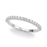 Prong Set Half Eternity Ring in Gold & Platinum