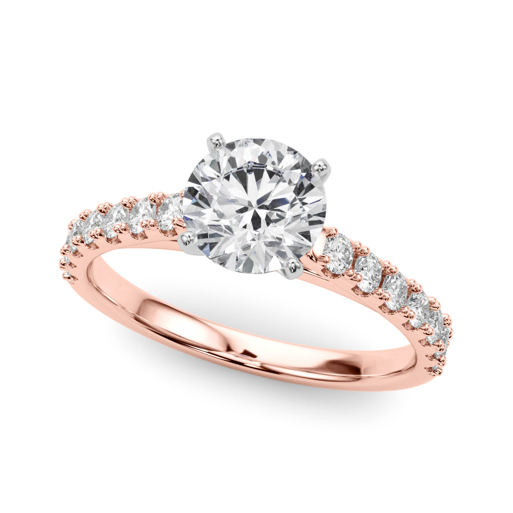 Splendid Remount Ring Round Diamond Engagement Ring — 9K/18K Gold & Platinum