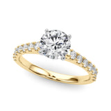 Splendid Remount Ring Round Diamond Engagement Ring — 9K/18K Gold & Platinum