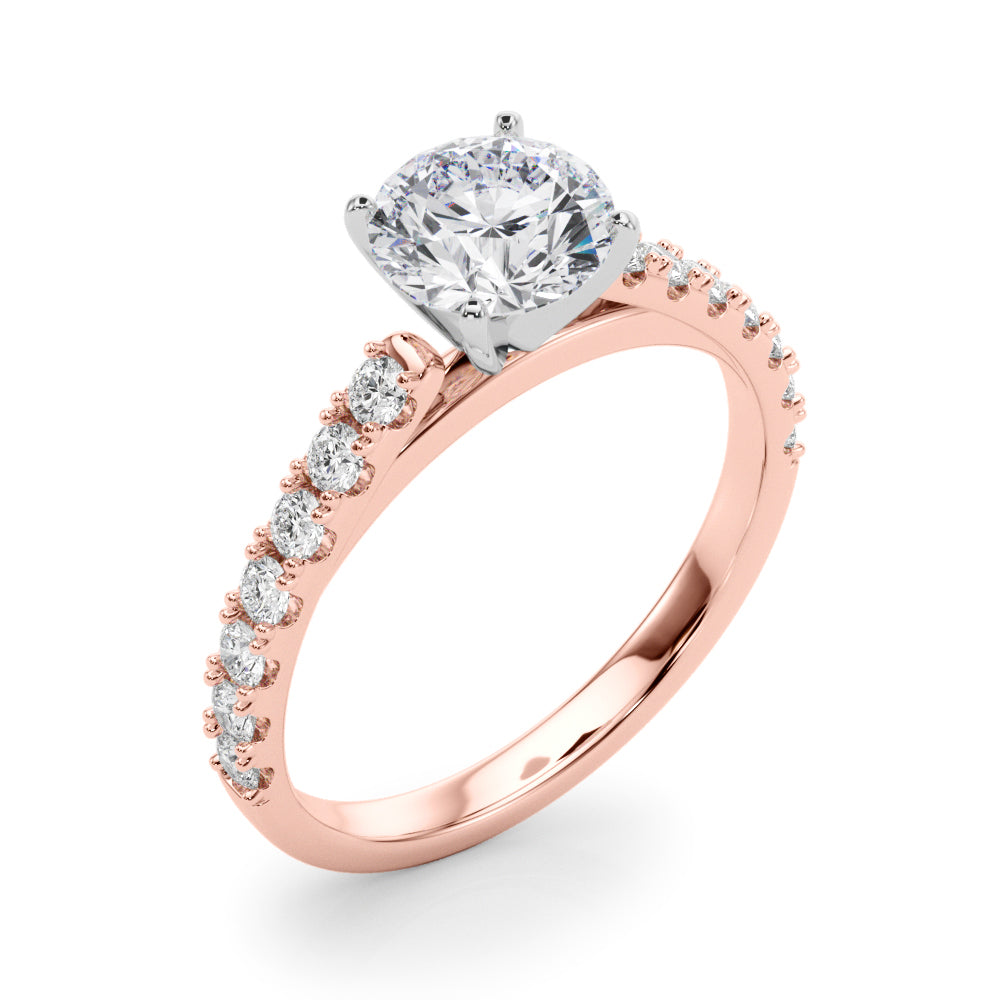 Splendid Remount Ring Round Diamond Engagement Ring — 9K/18K Gold & Platinum