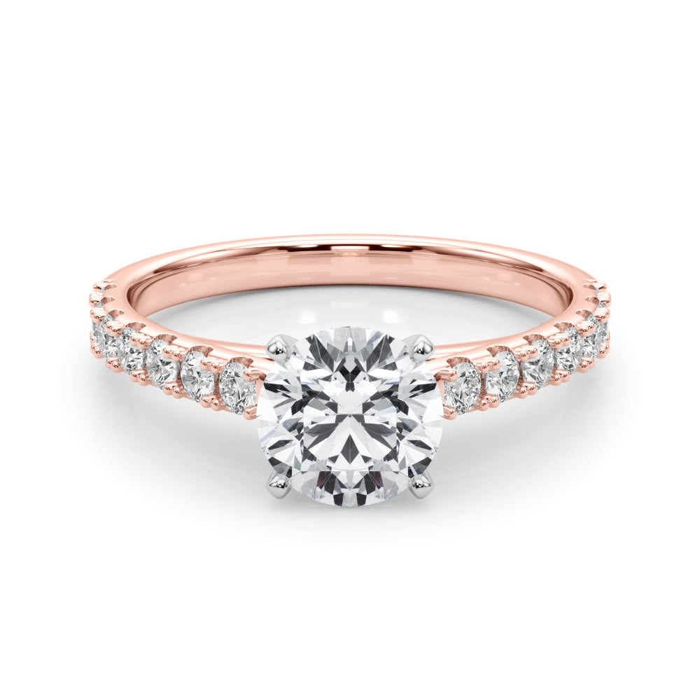 Splendid Remount Ring Round Diamond Engagement Ring — 9K/18K Gold & Platinum