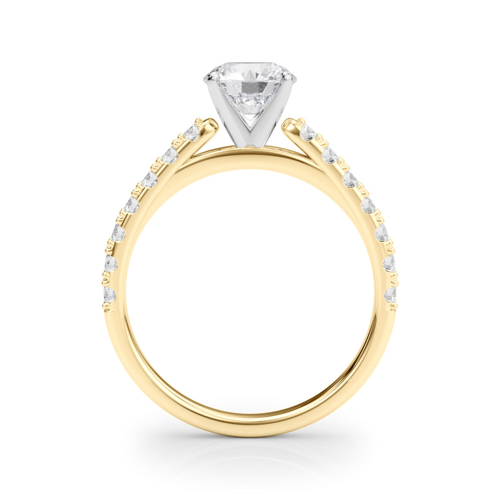Splendid Remount Ring Round Diamond Engagement Ring — 9K/18K Gold & Platinum