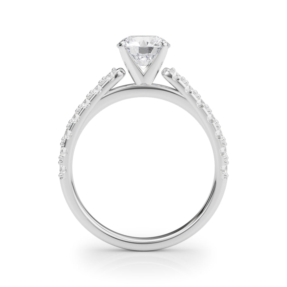 Splendid Remount Ring Round Diamond Engagement Ring — 9K/18K Gold & Platinum