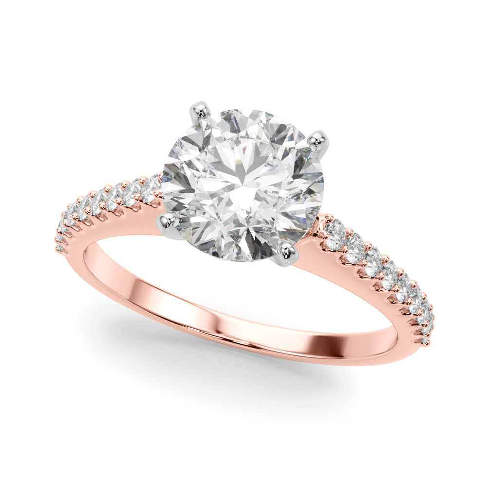 Adored Remount Ring Round Diamond Engagement Ring — 9K/18K Gold & Platinum