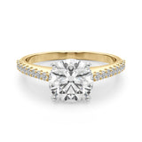 Adored Remount Ring Round Diamond Engagement Ring — 9K/18K Gold & Platinum