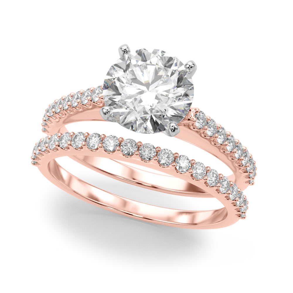 Adored Remount Ring Round Diamond Engagement Ring — 9K/18K Gold & Platinum
