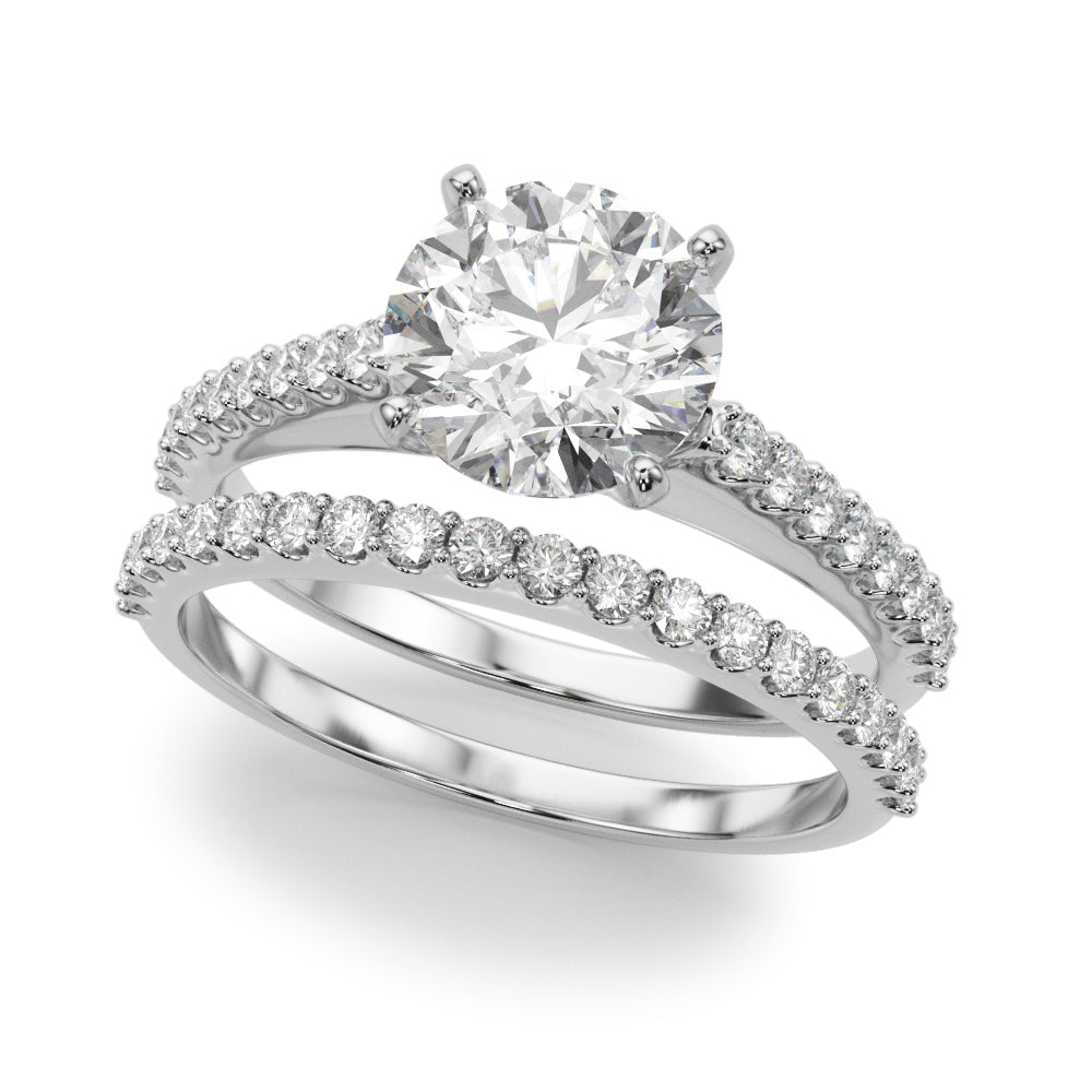 Adored Remount Ring Round Diamond Engagement Ring — 9K/18K Gold & Platinum