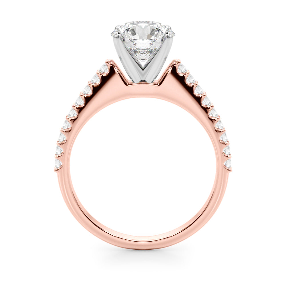 Adored Remount Ring Round Diamond Engagement Ring — 9K/18K Gold & Platinum