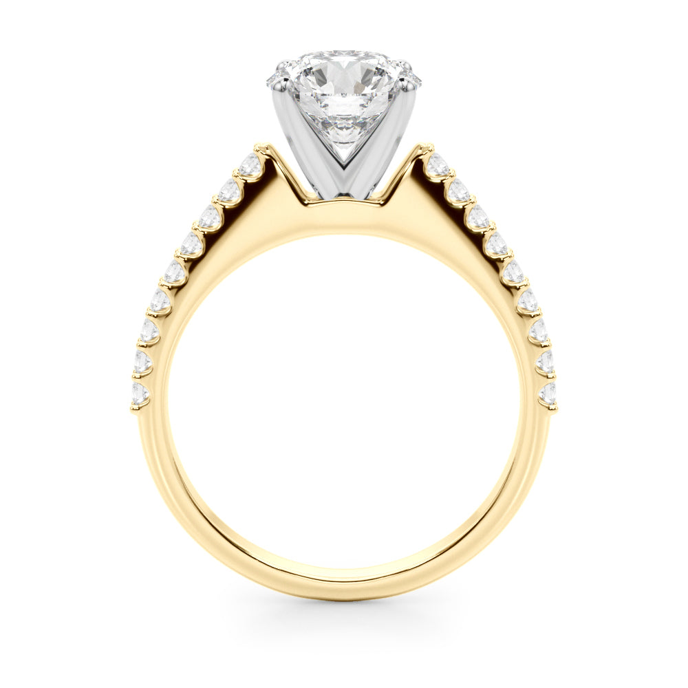Adored Remount Ring Round Diamond Engagement Ring — 9K/18K Gold & Platinum