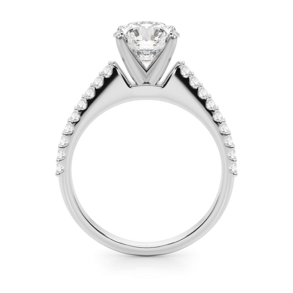 Adored Remount Ring Round Diamond Engagement Ring — 9K/18K Gold & Platinum