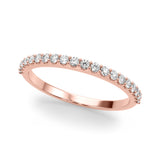 Shared Prong Half Eternity Ring in Gold & Platinum