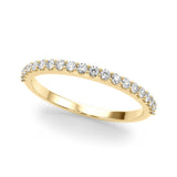 Shared Prong Half Eternity Ring in Gold & Platinum