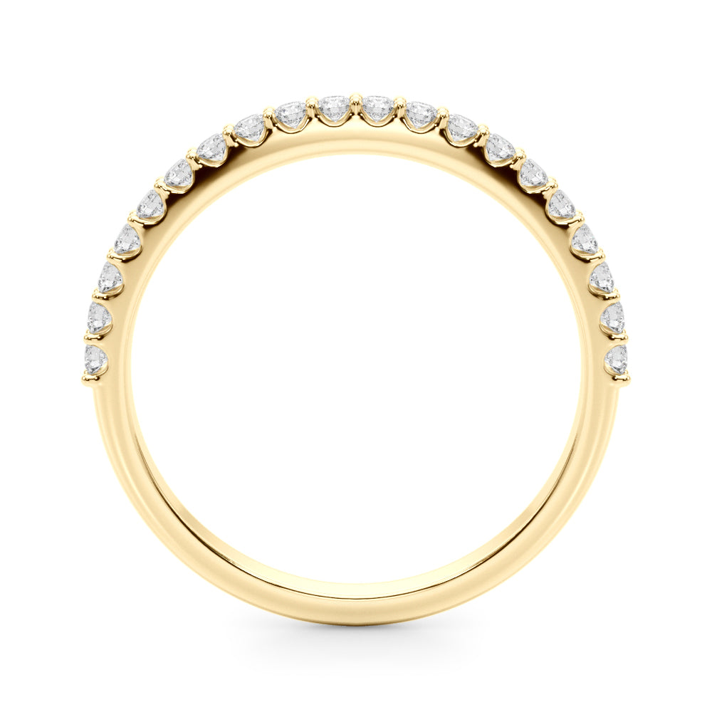 Shared Prong Half Eternity Ring in Gold & Platinum