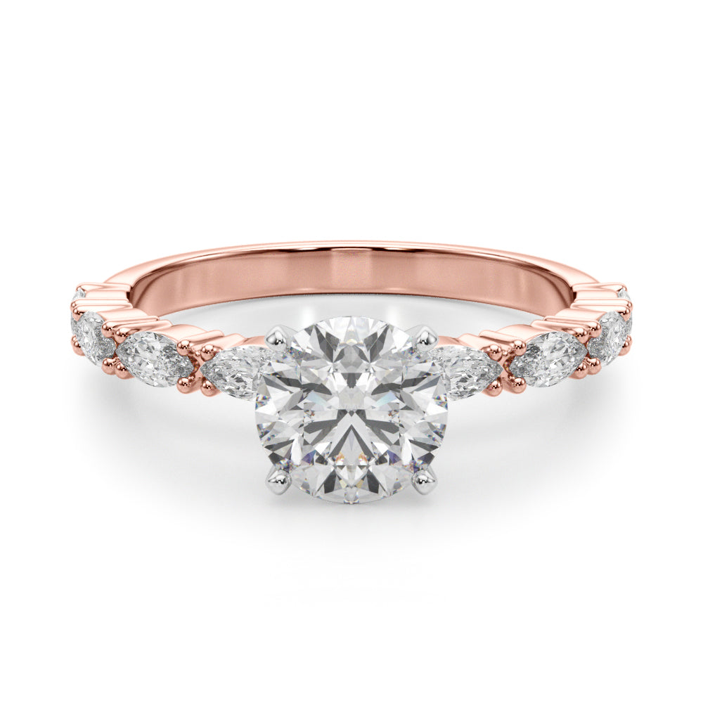 Noble Remountring Marquise Diamond Engagement Ring — 9K/18K Gold & Platinum