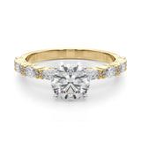 Noble Remountring Marquise Diamond Engagement Ring — 9K/18K Gold & Platinum