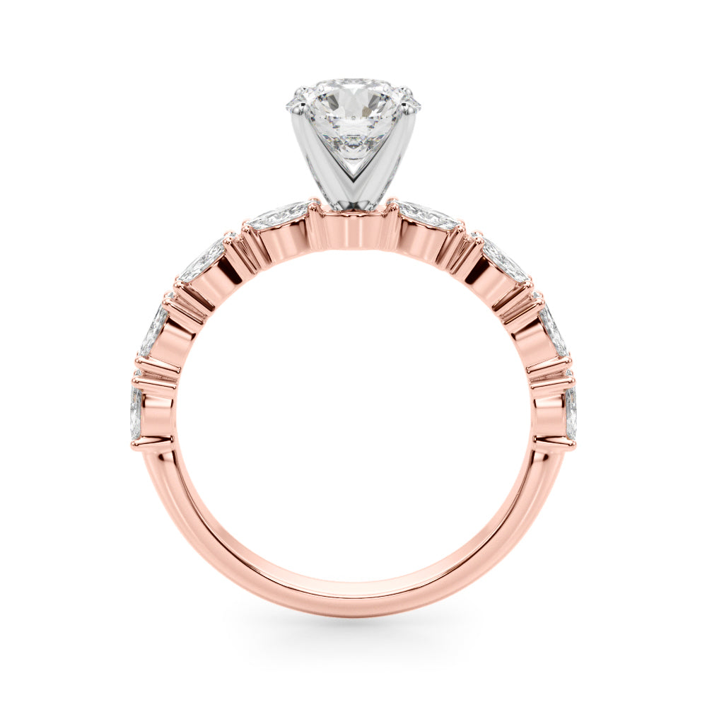 Noble Remountring Marquise Diamond Engagement Ring — 9K/18K Gold & Platinum