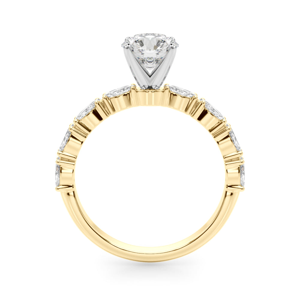 Noble Remountring Marquise Diamond Engagement Ring — 9K/18K Gold & Platinum