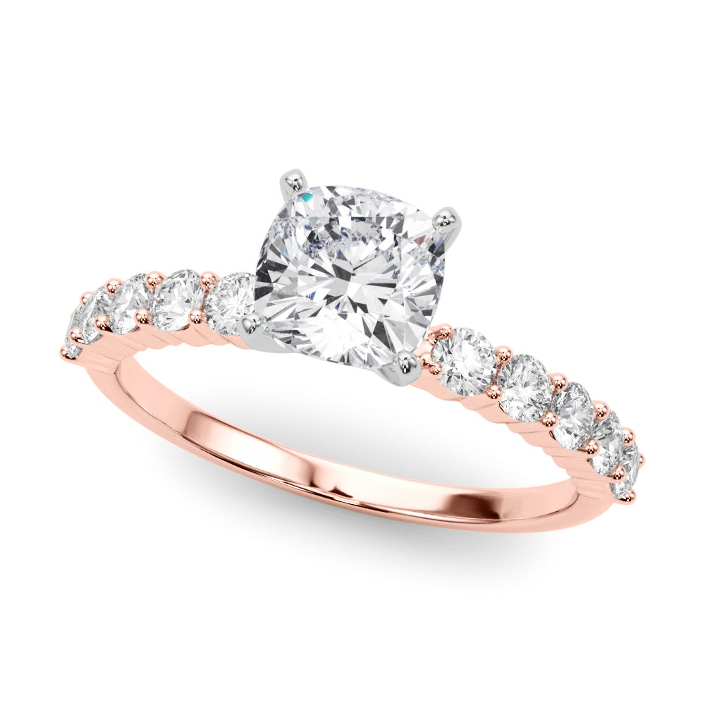 Radiant Remount Ring Round Diamond Engagement Ring — 9K/18K Gold & Platinum