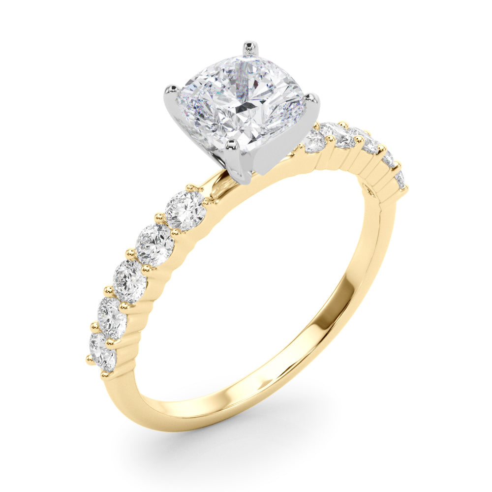 Radiant Remount Ring Round Diamond Engagement Ring — 9K/18K Gold & Platinum